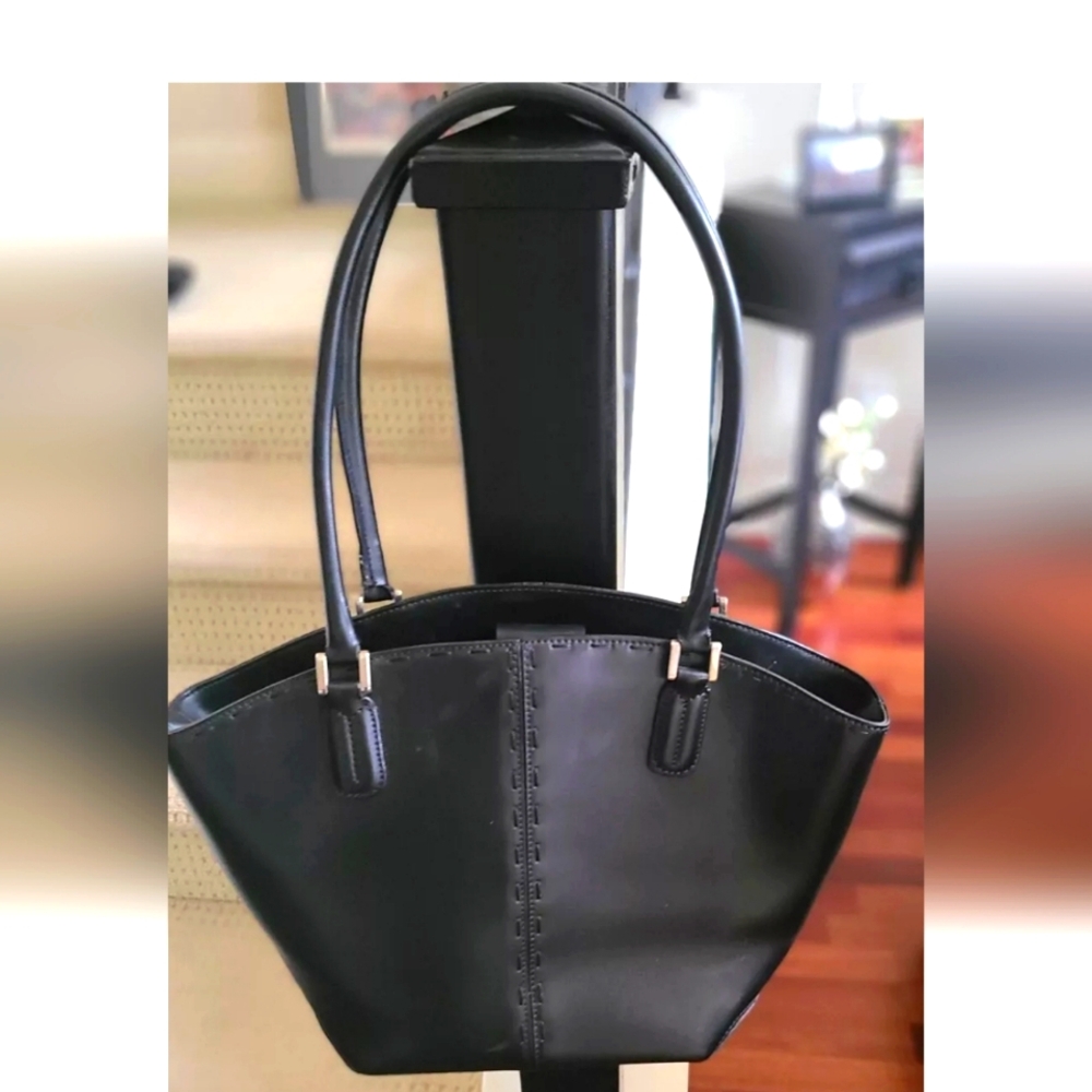Ingledew's Vintage Black Leather Bag Made In Italy